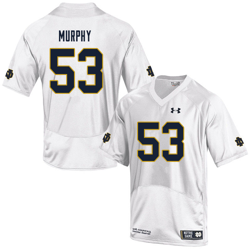 Men #53 Quinn Murphy Notre Dame Fighting Irish College Football Jerseys Sale-White
